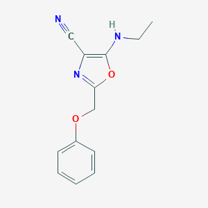 molecular formula C13H13N3O2 B383785 5-(Ethylamino)-2-(phenoxymethyl)-1,3-oxazole-4-carbonitrile 