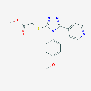 methyl 2-((4-(4-methoxyphenyl)-5-(pyridin-4-yl)-4H-1,2,4-triazol-3-yl)thio)acetate