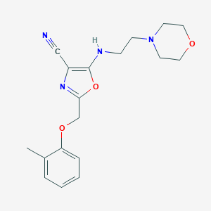 5-(2-Morpholin-4-yl-ethylamino)-2-o-tolyloxymethyl-oxazole-4-carbonitrile