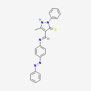 molecular formula C23H19N5S B3837918 Pyrazolethione, 3-9 