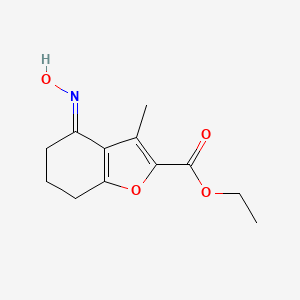 molecular formula C12H15NO4 B3838089 ETHYL 4-HYDROXYIMINO-3-METHYL-4,5,6,7-TETRAHYDRO-1-BENZOFURAN-2-CARBOXYLATE 