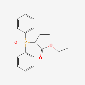 molecular formula C18H21O3P B3838119 ETHYL 2-(DIPHENYLPHOSPHOROSO)BUTANOATE 