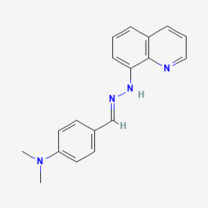 molecular formula C18H18N4 B3838272 N-[(E)-[4-(dimethylamino)phenyl]methylideneamino]quinolin-8-amine 