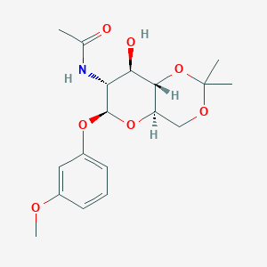 molecular formula C18H25NO7 B383835 N-[8-hydroxy-6-(3-methoxyphenoxy)-2,2-dimethylhexahydropyrano[3,2-d][1,3]dioxin-7-yl]acetamide 