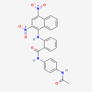 molecular formula C25H19N5O6 B3838395 N-(4-acetamidophenyl)-2-[(2,4-dinitronaphthalen-1-yl)amino]benzamide 