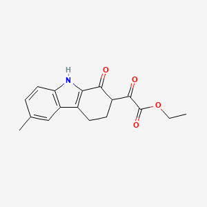 molecular formula C17H17NO4 B3838528 Ethyl 2-(6-methyl-1-oxo-2,3,4,9-tetrahydrocarbazol-2-yl)-2-oxoacetate 