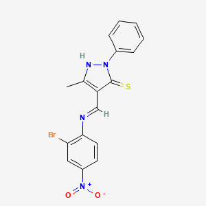 molecular formula C17H13BrN4O2S B3838574 Pyrazolethione, 3-3 