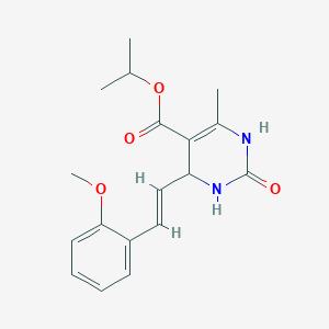 molecular formula C18H22N2O4 B383864 Isopropyl 4-[2-(2-methoxyphenyl)vinyl]-6-methyl-2-oxo-1,2,3,4-tetrahydropyrimidine-5-carboxylate CAS No. 488812-61-9