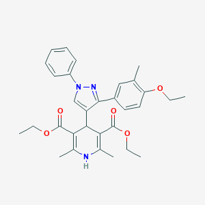 diethyl 4-[3-(4-ethoxy-3-methylphenyl)-1-phenyl-1H-pyrazol-4-yl]-2,6-dimethyl-1,4-dihydropyridine-3,5-dicarboxylate