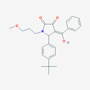 (4E)-5-(4-tert-butylphenyl)-4-[hydroxy(phenyl)methylidene]-1-(3-methoxypropyl)pyrrolidine-2,3-dione