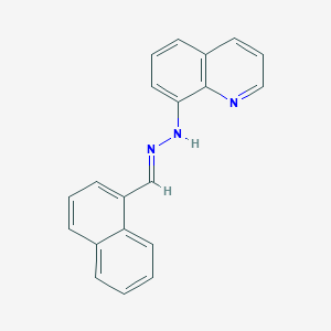 molecular formula C20H15N3 B3838804 N-[(E)-naphthalen-1-ylmethylideneamino]quinolin-8-amine 