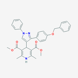 dimethyl 4-{3-[4-(benzyloxy)phenyl]-1-phenyl-1H-pyrazol-4-yl}-2,6-dimethyl-1,4-dihydropyridine-3,5-dicarboxylate