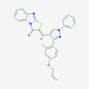 2-({3-[4-(allyloxy)-2-methylphenyl]-1-phenyl-1H-pyrazol-4-yl}methylene)[1,3]thiazolo[3,2-a]benzimidazol-3(2H)-one