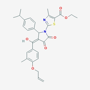 ethyl 2-[3-[4-(allyloxy)-3-methylbenzoyl]-4-hydroxy-2-(4-isopropylphenyl)-5-oxo-2,5-dihydro-1H-pyrrol-1-yl]-4-methyl-1,3-thiazole-5-carboxylate