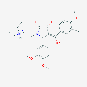 (E)-[1-[2-(diethylazaniumyl)ethyl]-2-(4-ethoxy-3-methoxyphenyl)-4,5-dioxopyrrolidin-3-ylidene]-(4-methoxy-3-methylphenyl)methanolate