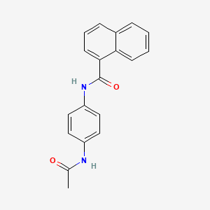 molecular formula C19H16N2O2 B3838977 N-(4-(ACETYLAMINO)PHENYL)-1-NAPHTHAMIDE 