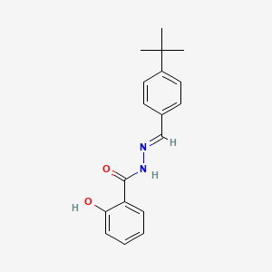 molecular formula C18H20N2O2 B3838982 N'-[(E)-(4-tert-butylphenyl)methylidene]-2-hydroxybenzohydrazide 