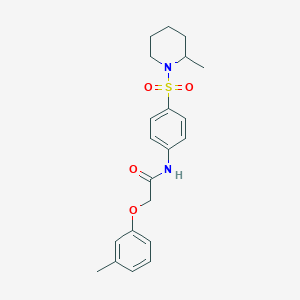 2-(3-methylphenoxy)-N-{4-[(2-methylpiperidin-1-yl)sulfonyl]phenyl}acetamide