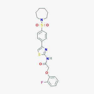 N-{4-[4-(azepan-1-ylsulfonyl)phenyl]-1,3-thiazol-2-yl}-2-(2-fluorophenoxy)acetamide