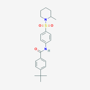 4-tert-butyl-N-{4-[(2-methylpiperidin-1-yl)sulfonyl]phenyl}benzamide