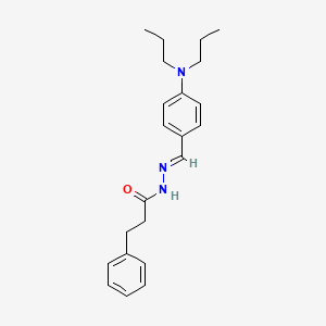 molecular formula C22H29N3O B3839064 N'-[(E)-[4-(Dipropylamino)phenyl]methylidene]-3-phenylpropanehydrazide 
