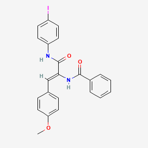 molecular formula C23H19IN2O3 B3839080 N-[(Z)-3-(4-iodoanilino)-1-(4-methoxyphenyl)-3-oxoprop-1-en-2-yl]benzamide 