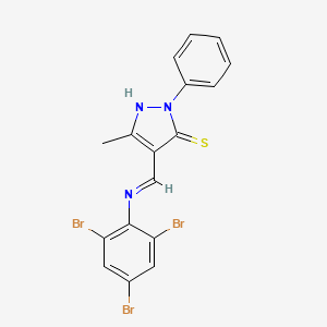 molecular formula C17H12Br3N3S B3839177 Pyrazolethione, 3-12 