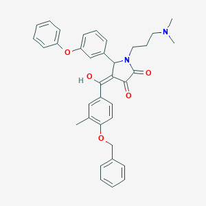 4-[4-(benzyloxy)-3-methylbenzoyl]-1-[3-(dimethylamino)propyl]-3-hydroxy-5-(3-phenoxyphenyl)-1,5-dihydro-2H-pyrrol-2-one