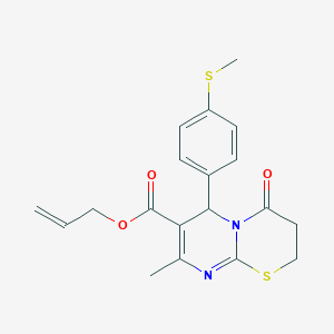 allyl 8-methyl-6-[4-(methylsulfanyl)phenyl]-4-oxo-3,4-dihydro-2H,6H-pyrimido[2,1-b][1,3]thiazine-7-carboxylate