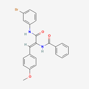molecular formula C23H19BrN2O3 B3839243 N-[(Z)-3-(3-bromoanilino)-1-(4-methoxyphenyl)-3-oxoprop-1-en-2-yl]benzamide 