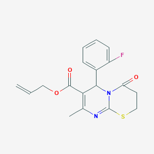 allyl 6-(2-fluorophenyl)-8-methyl-4-oxo-3,4-dihydro-2H,6H-pyrimido[2,1-b][1,3]thiazine-7-carboxylate
