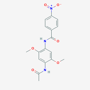 molecular formula C17H17N3O6 B3839290 N-(4-acetamido-2,5-dimethoxyphenyl)-4-nitrobenzamide 