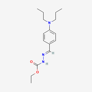 molecular formula C16H25N3O2 B3839323 ethyl N-[(E)-[4-(dipropylamino)phenyl]methylideneamino]carbamate 