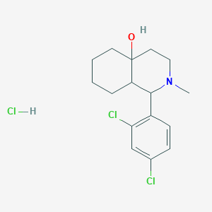 molecular formula C16H22Cl3NO B3839396 1-(2,4-Dichlorophenyl)-2-methyl-1,3,4,5,6,7,8,8a-octahydroisoquinolin-4a-ol;hydrochloride 