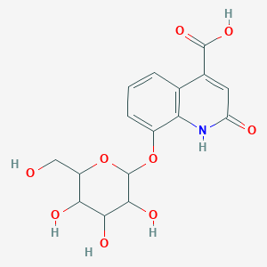 2-oxo-8-[3,4,5-trihydroxy-6-(hydroxymethyl)oxan-2-yl]oxy-1H-quinoline-4-carboxylic acid