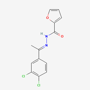 molecular formula C13H10Cl2N2O2 B3839449 N'-[(1E)-1-(3,4-dichlorophenyl)ethylidene]furan-2-carbohydrazide 