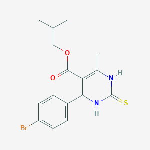 molecular formula C16H19BrN2O2S B383946 Isobutyl 4-(4-bromophenyl)-6-methyl-2-thioxo-1,2,3,4-tetrahydropyrimidine-5-carboxylate 