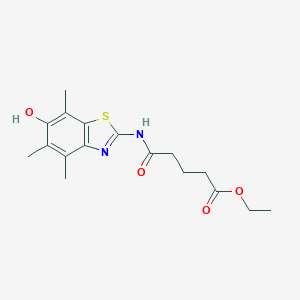 Ethyl 5-[(6-hydroxy-4,5,7-trimethyl-1,3-benzothiazol-2-yl)amino]-5-oxopentanoate