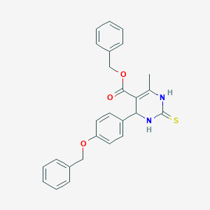 molecular formula C26H24N2O3S B383953 benzyl 4-[4-(benzyloxy)phenyl]-6-methyl-2-sulfanylidene-1,2,3,4-tetrahydropyrimidine-5-carboxylate CAS No. 500148-82-3