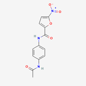molecular formula C13H11N3O5 B3839534 N-(4-acetamidophenyl)-5-nitrofuran-2-carboxamide 