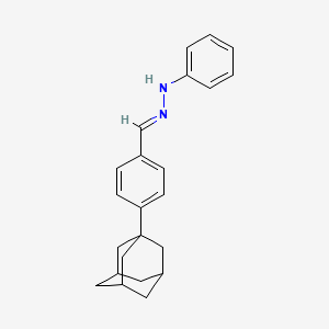 molecular formula C23H26N2 B3839586 N-[(E)-[4-(1-adamantyl)phenyl]methylideneamino]aniline 
