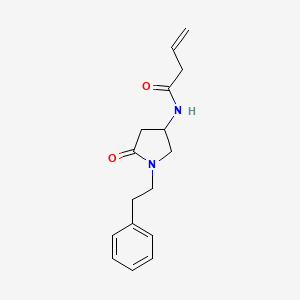 molecular formula C16H20N2O2 B3839637 N-[5-oxo-1-(2-phenylethyl)-3-pyrrolidinyl]-3-butenamide 