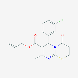 allyl 6-(3-chlorophenyl)-8-methyl-4-oxo-3,4-dihydro-2H,6H-pyrimido[2,1-b][1,3]thiazine-7-carboxylate