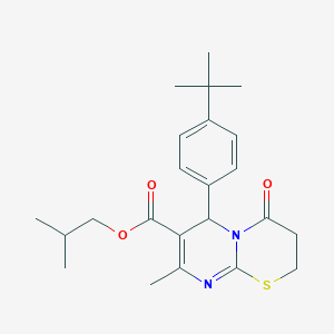 isobutyl 6-(4-tert-butylphenyl)-8-methyl-4-oxo-3,4-dihydro-2H,6H-pyrimido[2,1-b][1,3]thiazine-7-carboxylate