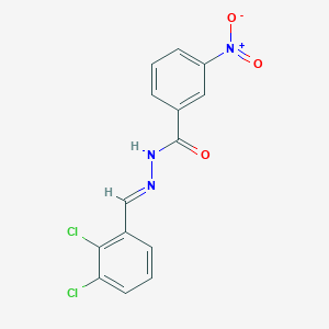 molecular formula C14H9Cl2N3O3 B3839826 N'-[(E)-(2,3-dichlorophenyl)methylidene]-3-nitrobenzohydrazide 