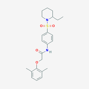 molecular formula C23H30N2O4S B383985 2-(2,6-dimethylphenoxy)-N-{4-[(2-ethylpiperidin-1-yl)sulfonyl]phenyl}acetamide 