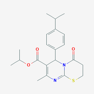 isopropyl 6-(4-isopropylphenyl)-8-methyl-4-oxo-3,4-dihydro-2H,6H-pyrimido[2,1-b][1,3]thiazine-7-carboxylate