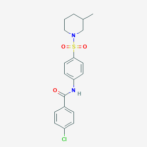4-chloro-N-{4-[(3-methylpiperidin-1-yl)sulfonyl]phenyl}benzamide