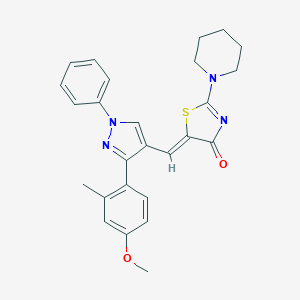 5-{[3-(4-methoxy-2-methylphenyl)-1-phenyl-1H-pyrazol-4-yl]methylene}-2-piperidin-1-yl-1,3-thiazol-4(5H)-one