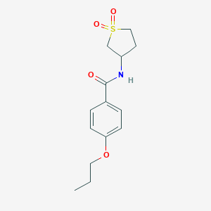 molecular formula C14H19NO4S B383993 N-(1,1-dioxidotetrahydrothien-3-yl)-4-propoxybenzamide 